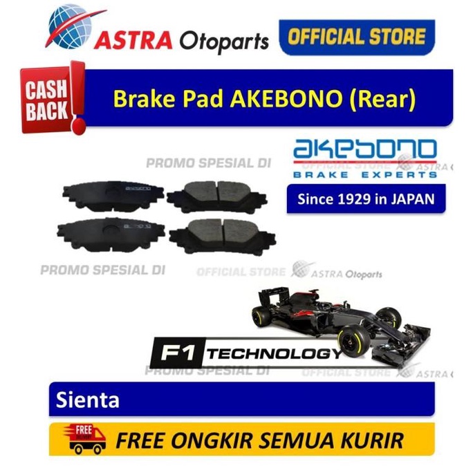 Kampas Rem Belakang Akebono Sienta ASTR4OTO Diminati Banget