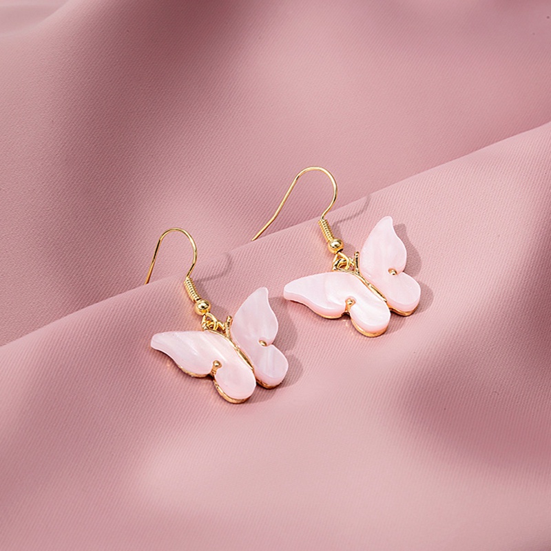 Fancyqube Anting Bentuk Kupu-Kupu Bahan Akrilik Gaya Korea Untuk Wanita