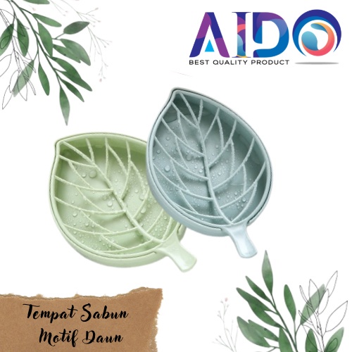 TEMPAT SABUN MOTIF DAUN / WADAH SABUN BATANG MOTIF DAUN / Tempat Penyimpanan Sabun Kamar Mandi Motif Daun 20013