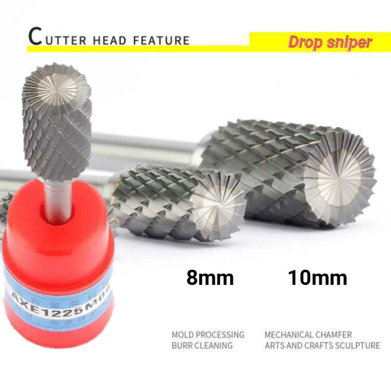 Mata Tuner Porting Besar Bor Ukir Baja Tungsten Rotary Burr File Shank 6mm