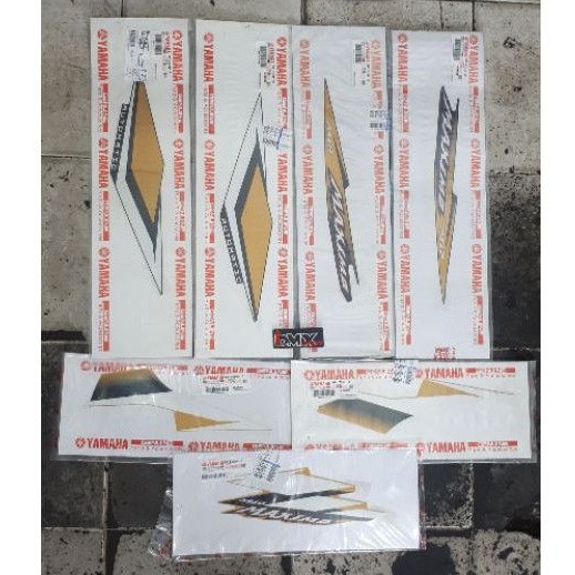Striping stiker mio maximo 2006 gold original yamaha vietnam