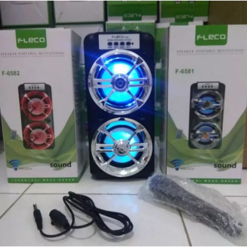Speaker Portabel Fleco F 6581 Bluetooth