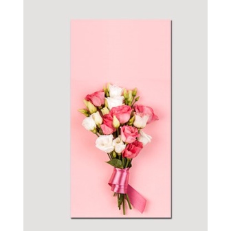 HIASAN DINDING BUNGA WALL DECOR BUKET (10x20cm) PAJANGAN KAYU BUNGA POSTER KAYU HIASAN DINDING KAMAR | FADHILAH SHOP BJB