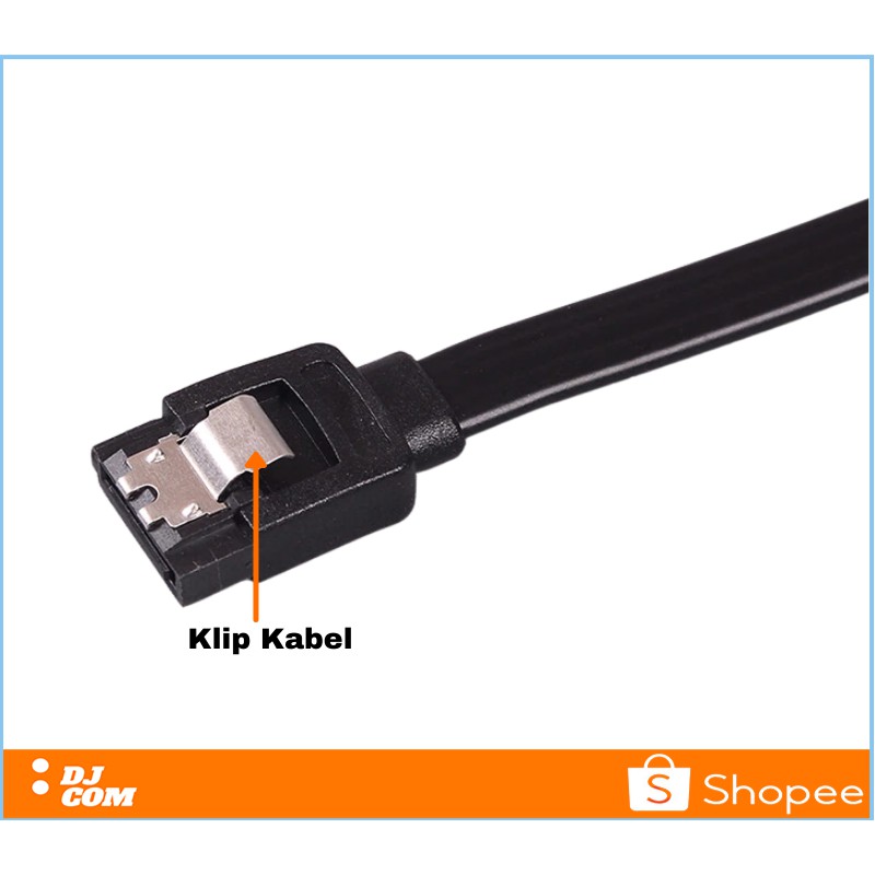 Kabel SATA 3 Hardisk Internal SSD Laptop PC Komputer 6Gbps Bentuk Colokan L Siku Sudut Kanan 90 Derajat