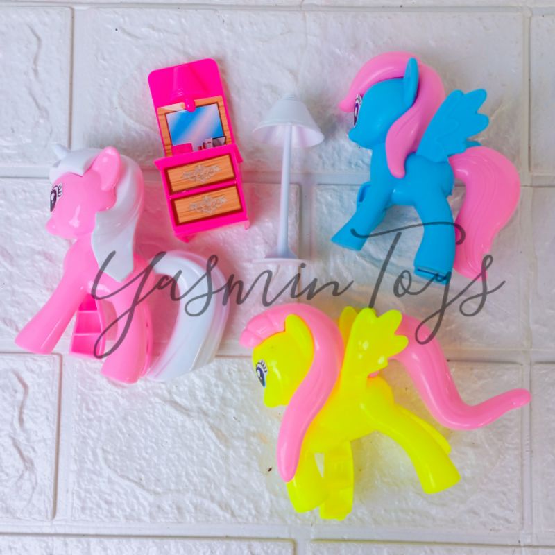 MAINAN ANAK KUDA LITTLE PONY  /KUDA PONI WARNA WARNI