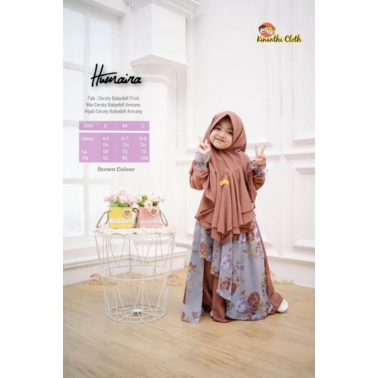 HUMAIRA DRESS SYARI KIDS FREE HIJAB