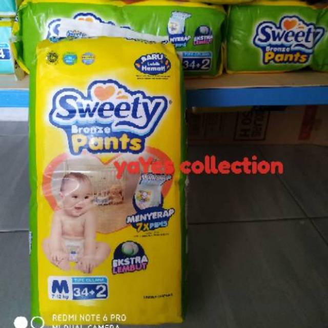 Sweety M34 / M32 celana - popok bayi sekali pakai M 34 / M 32  bronze pants