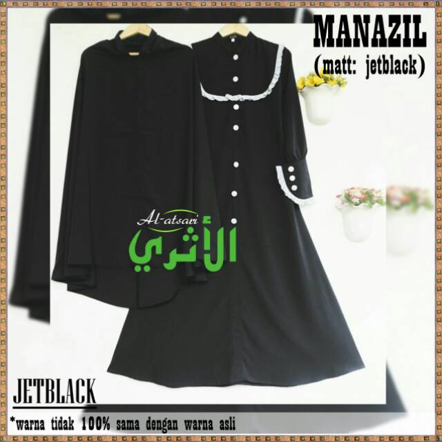 Gamis Jetblack & Yasmin silk manazil Al atsari