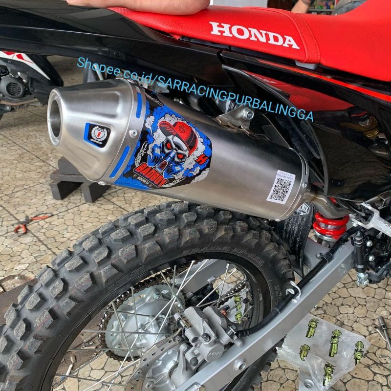 KNALPOT NORIFUMI BADBOY STAENLIS PNP KLX150/CRF150L/DT/WR155