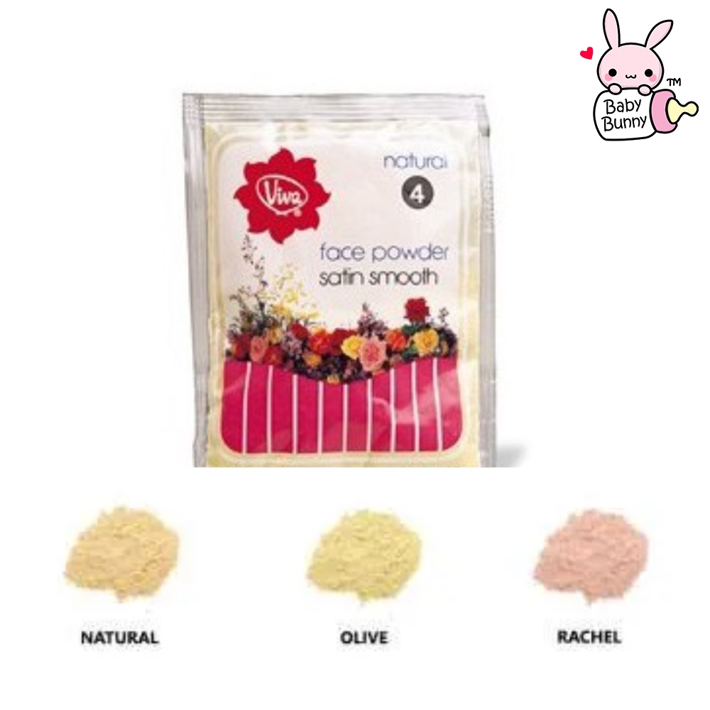 ❤ BELIA ❤ Viva 10 / 15 / 25g Face Powder Satin Smooth Zak Sachet refill bedak tabur Besar Mini Super | BABY BUNNY