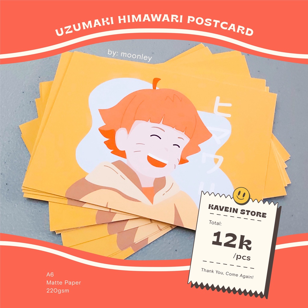 Uzumaki Himawari Postcard by moonley