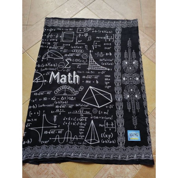 KAIN SARUNG MOTIF MATH MATIMATIKA MACH REMAJA WANITA SARUNG BATIK SANTRI PUTRI UNTUK SERAGAM PONDOK