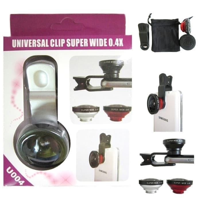 Lensa Super Wide 0.4x U004 Universal Clip