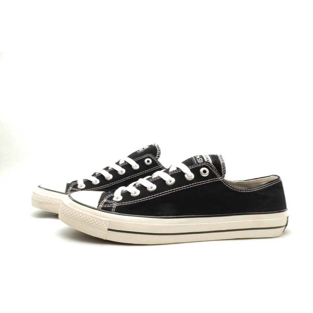 Lucky Star AF1 Low Black Natural Sepatu Sneakers Canvas Kasual