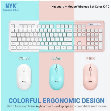 ITSTORE NYK Supreme K10 Wireless Keyboard Mouse Combo Silent  2.4Ghz K-10