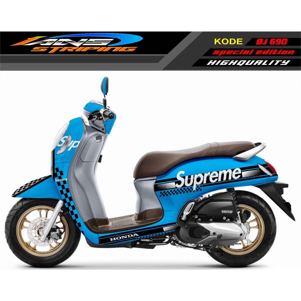 STICKER DECAL HONDA SCOOPY FULL BODY / STICKER VARIASI SCOOPY SUPREME / STICKER SUPREME