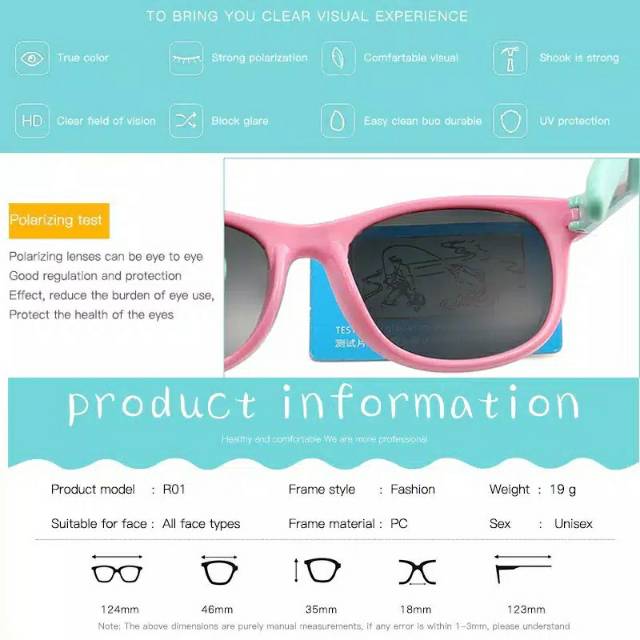 Kacamata Anak Polarized Anti UV 400 Silicon pria wanita