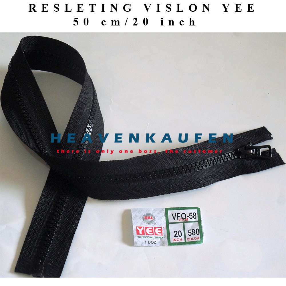 Resleting Vislon YEE 50 cm/20 inch Hitam