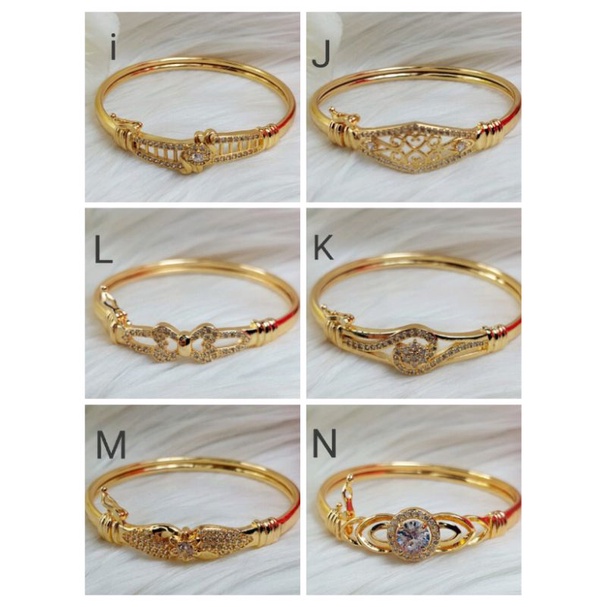 Ramk963. Gelang tangan xuping wanita dewasa lapis emas dgn mata zircon