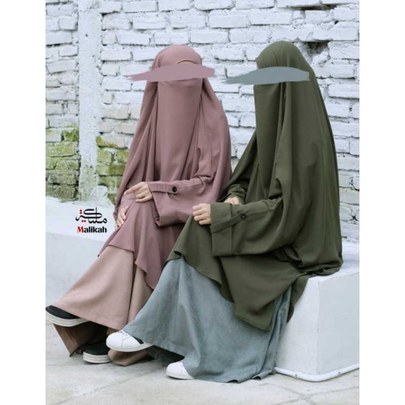 Abaya Malikah | French Zekreet Malikah (French khimar set Rok)