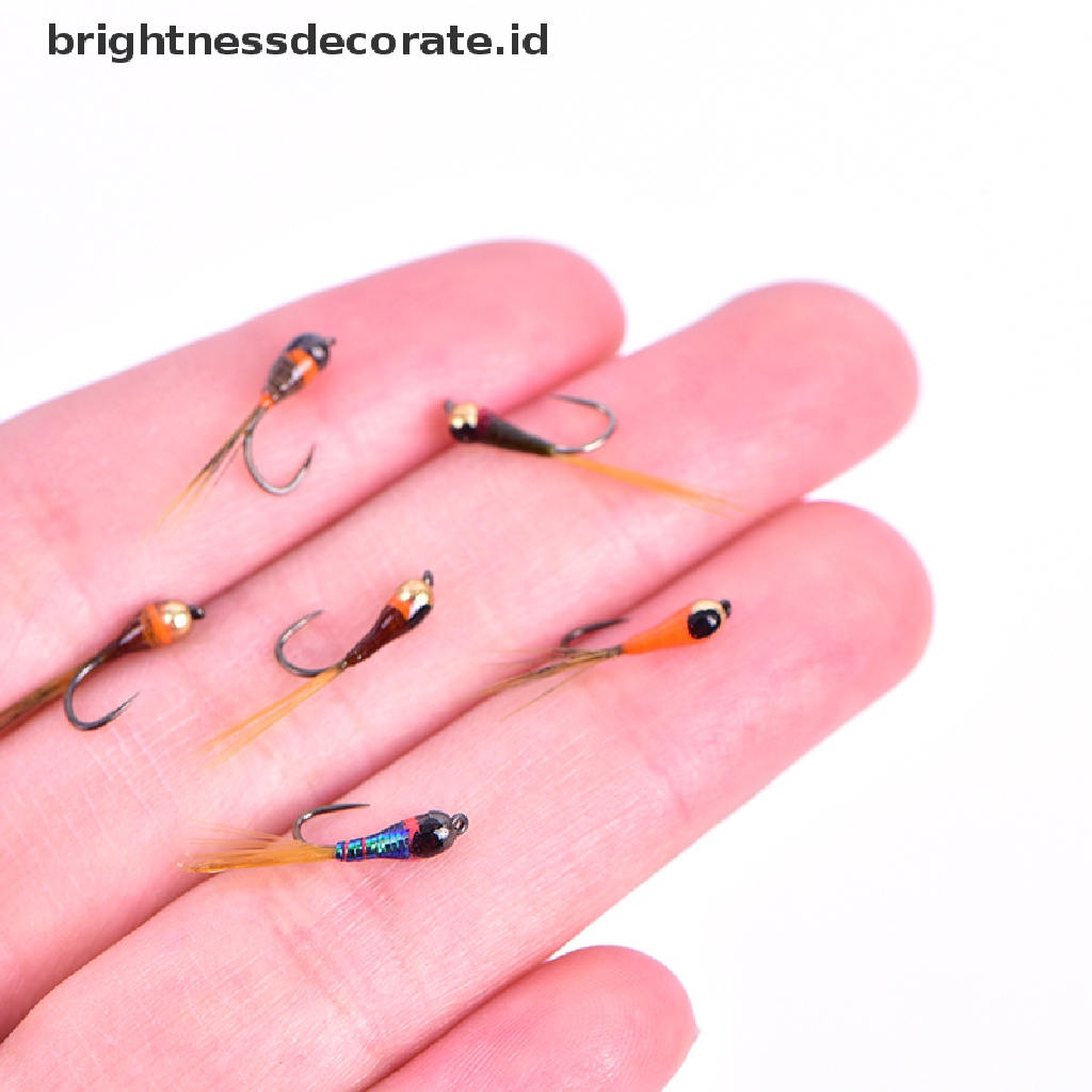 6pcs Manikmanik Tungsten Nymph Untuk Memancing Ikan Trout Grayling Trout