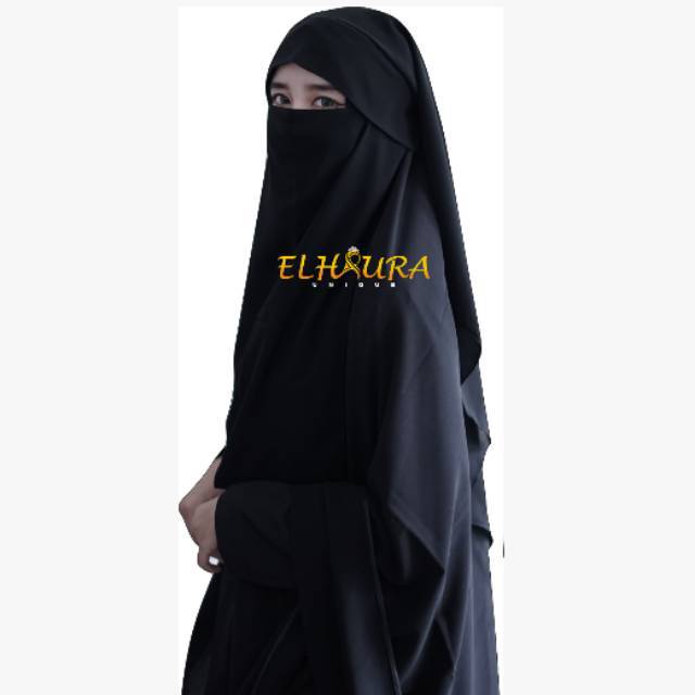 Niqab Yaman Flap Poni Elhaura exclusive chiffon arab cadar yaman poni chiffon aritachi niqob yaman k