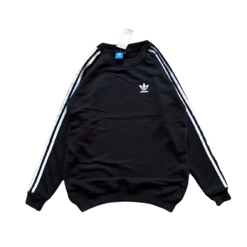 Jaket Sweater Crewneck ADDS THREE STRIPE HAND – Edition Fashion Trendy Casual Pria Good Brand Qualit
