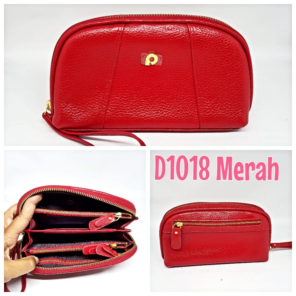Dompet Kulit Papillon Original D1018 Merah Bapau