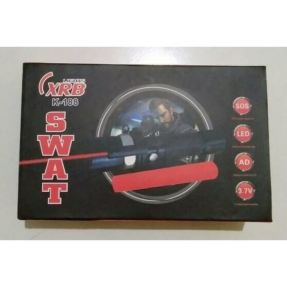 Senter Swat Police Outdoor Plus LASER Senter Zoom TERANG TERMURAH