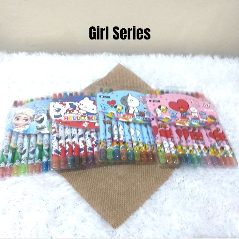 

Crayon Putar Panjang 12 Warna/ Rolling Crayon 12Warna (Set)/Crayon Putar Gambar Karakter