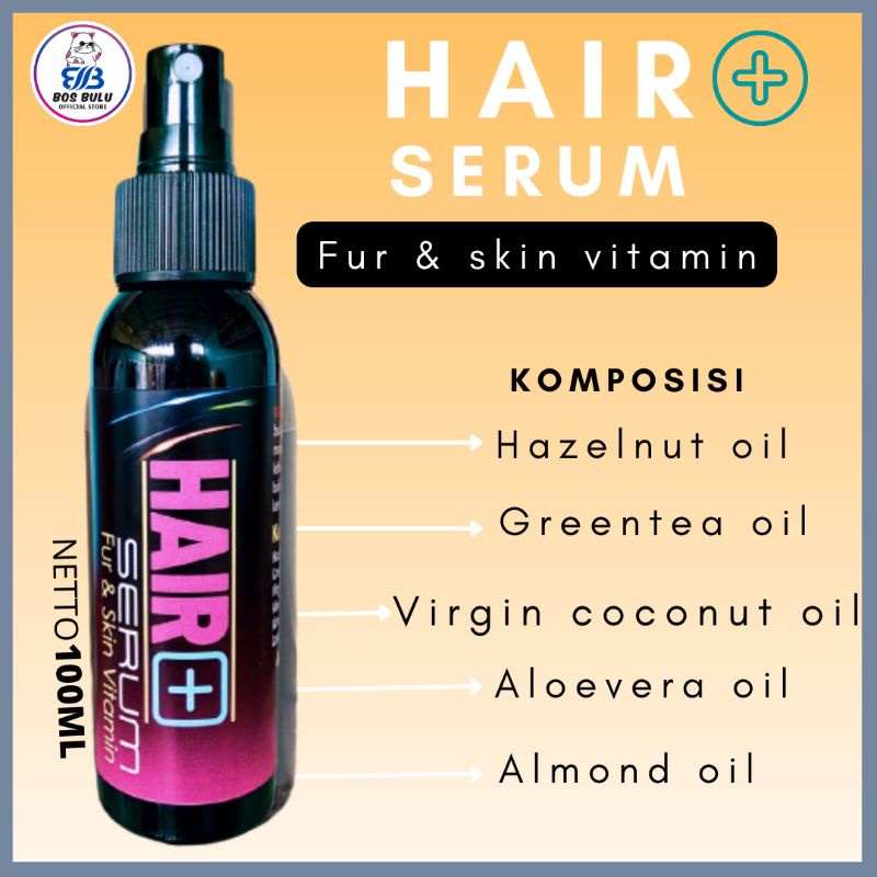 hair plus serum penumbuh bulu rontok kucing 100ml