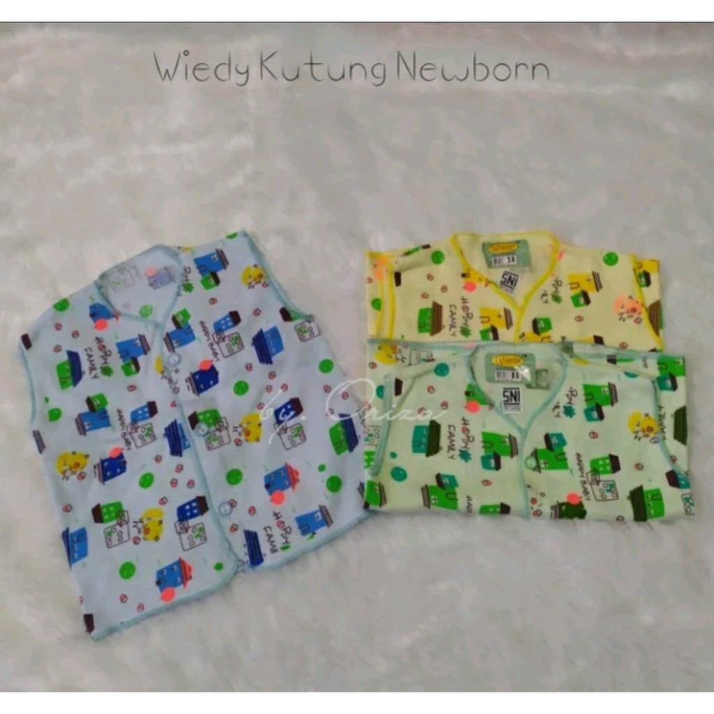 WIEDY baju bayi motif putih / warna