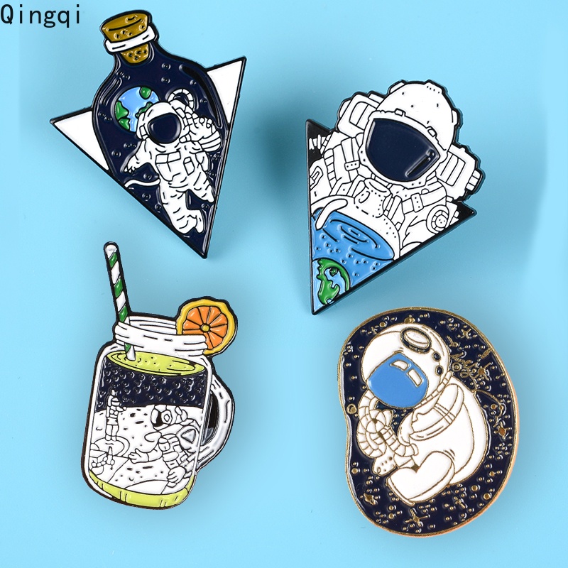 Bros Pin Enamel Bentuk Astronot Luar Angkasa Untuk Anak