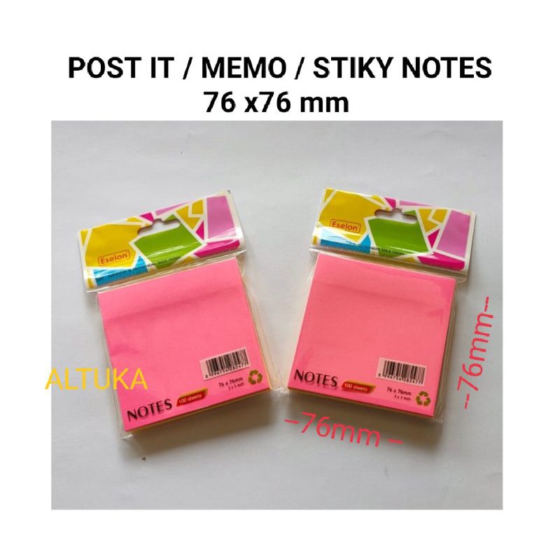 Post it / Memo / Stiky Notes 76x76mm Eselon Tumpuk Warna-1