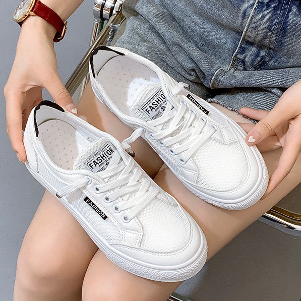 Sepatu Sneakers Korea Perempuan Putih Import Cantik Sneaker Wanita Trendy Simple SP-207