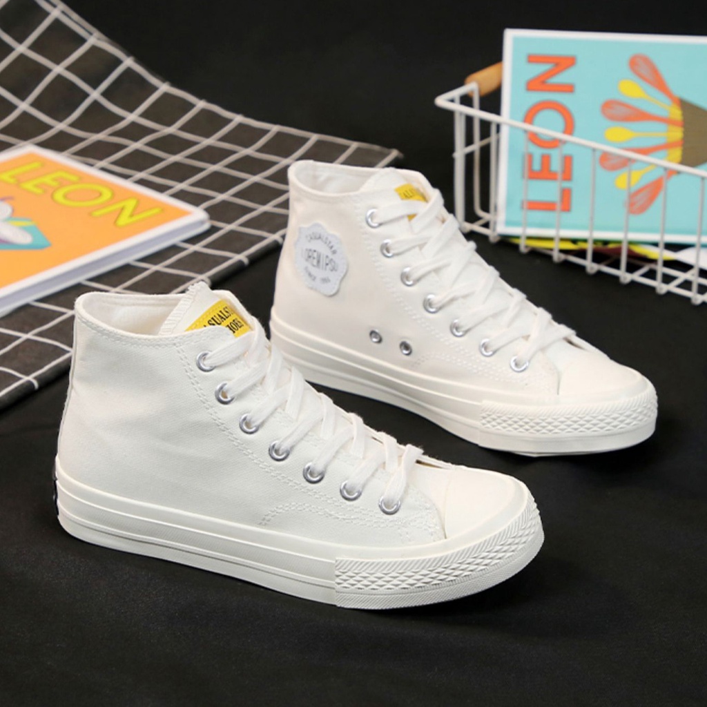 Sepatu Wanita Sneakers Kanvas Berubah Warna Saat Terkena Sinar Matahari Lurad D635 D636 Color Changing Shoes-TINGGI