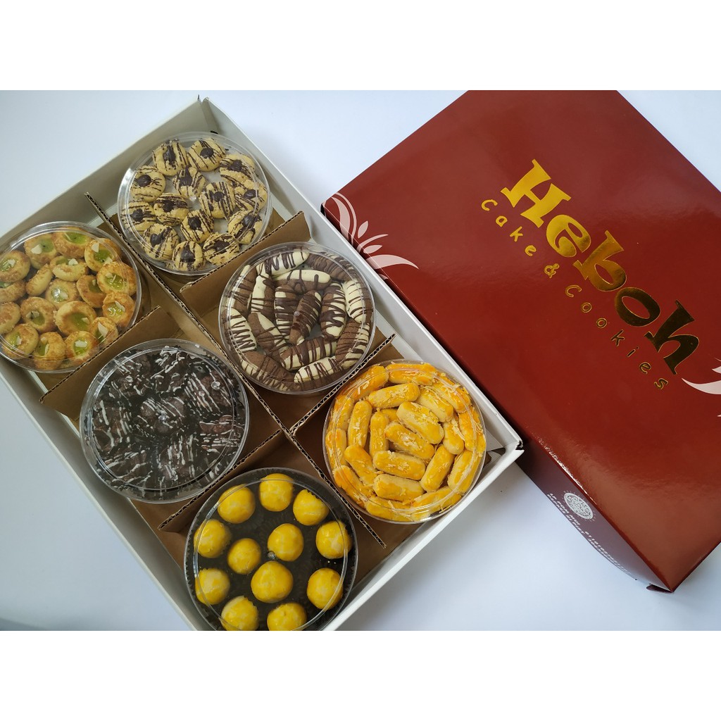 

Paket 10 Kue Kering Lebaran Premium Isi 6 Toples By Heboh Cookies