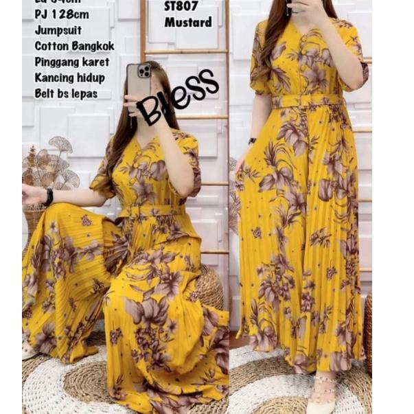 Dijamin Miring harga.. JUMPSUIT CERUTY PLISKET WANITA