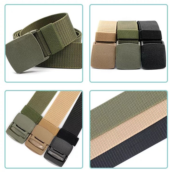 Ikat Pinggang Tactical Nylon Canvas / Sabuk Kanvas Pria Wanita Import / Tactical Army Men Belt Buckle / TS-81