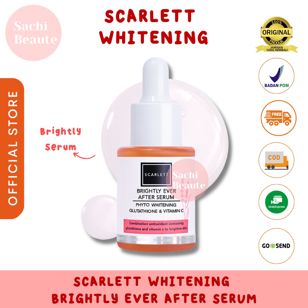 Scarlett Whitening Brightly Ever After Serum Sachi Beaute