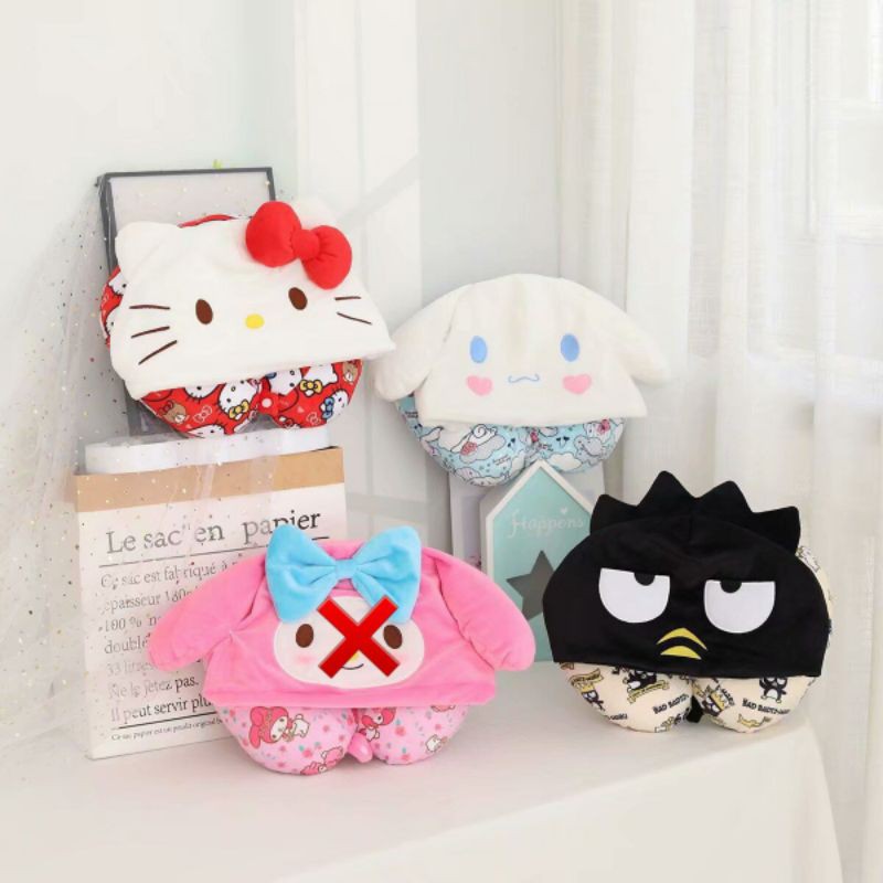 Bantal leher set Minnie Mickey Pooh Stitch Dumbo Hello Kitty Badztmaru Cinamoroll ChipDale Donald