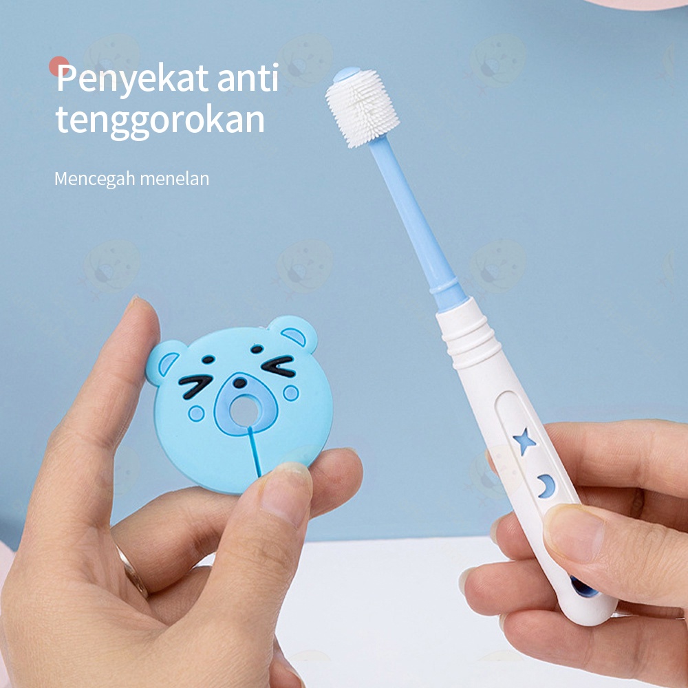 Lacoo Sikat gigi anak bahan Nano Sikat gigi bayi 360 derajat lucu