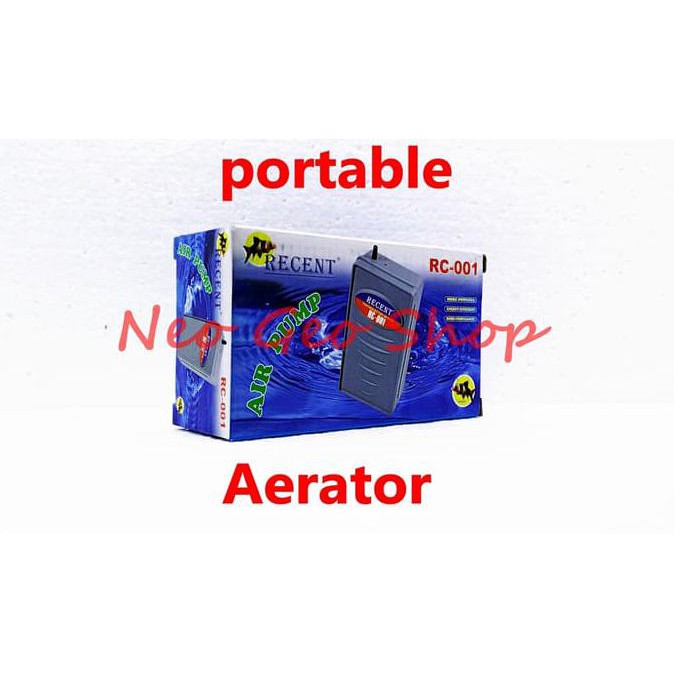 Mesin Aerator Airpump Aquarium Baterai Batre Portable Recent 001