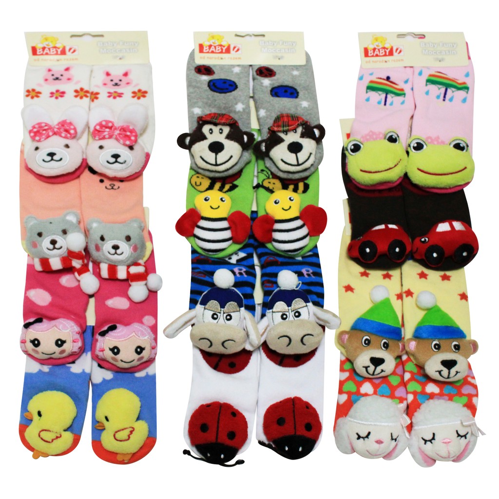 Kiddy Kaos Kaki Bayi 3D Anti Slip - Isi 2 Pasang