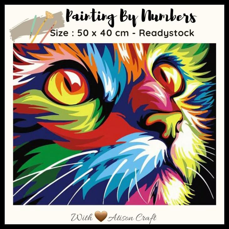 

TERLARIS PAINT BY NUMBER 50 X 40 CM - CAT COLLECTION !!!!