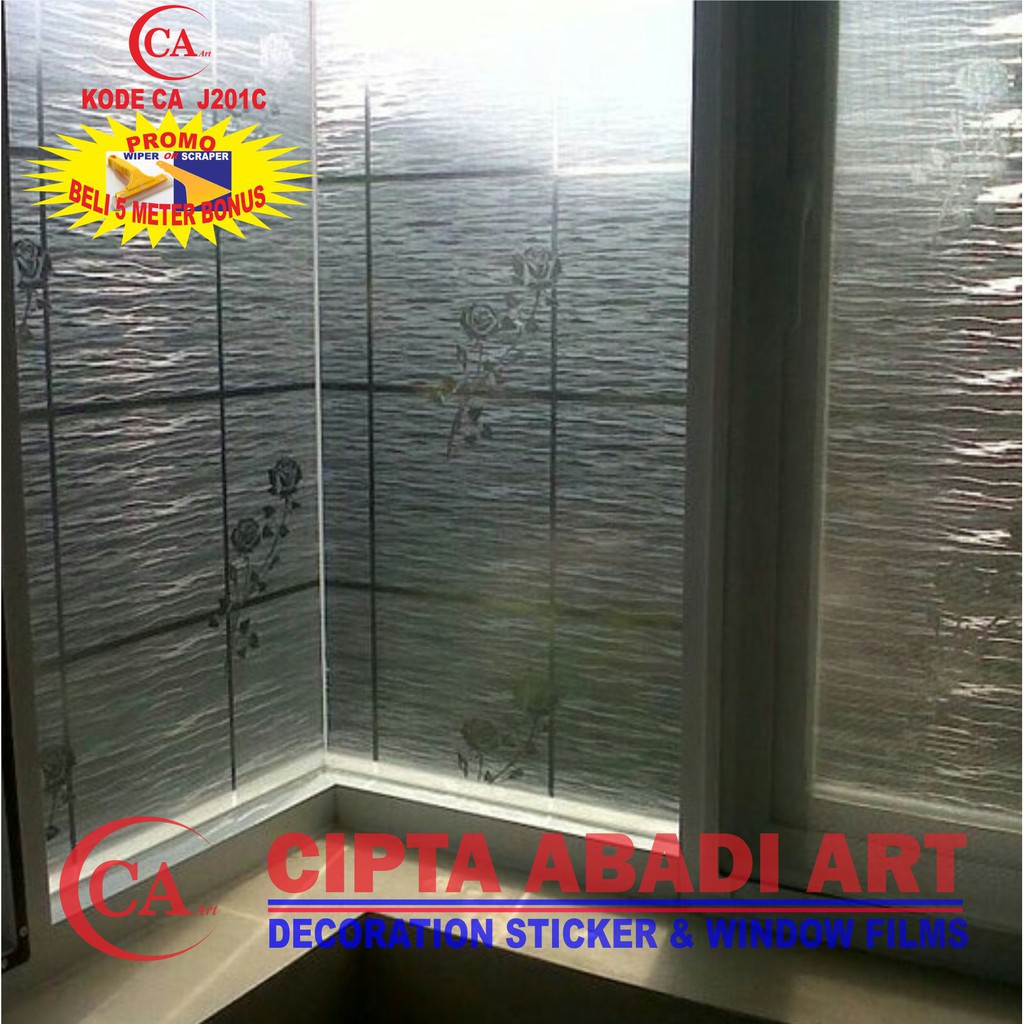 PROMO HOT STIKER KACA  JENDELA PINTU  MOTIF  BUNGA MAWAR 