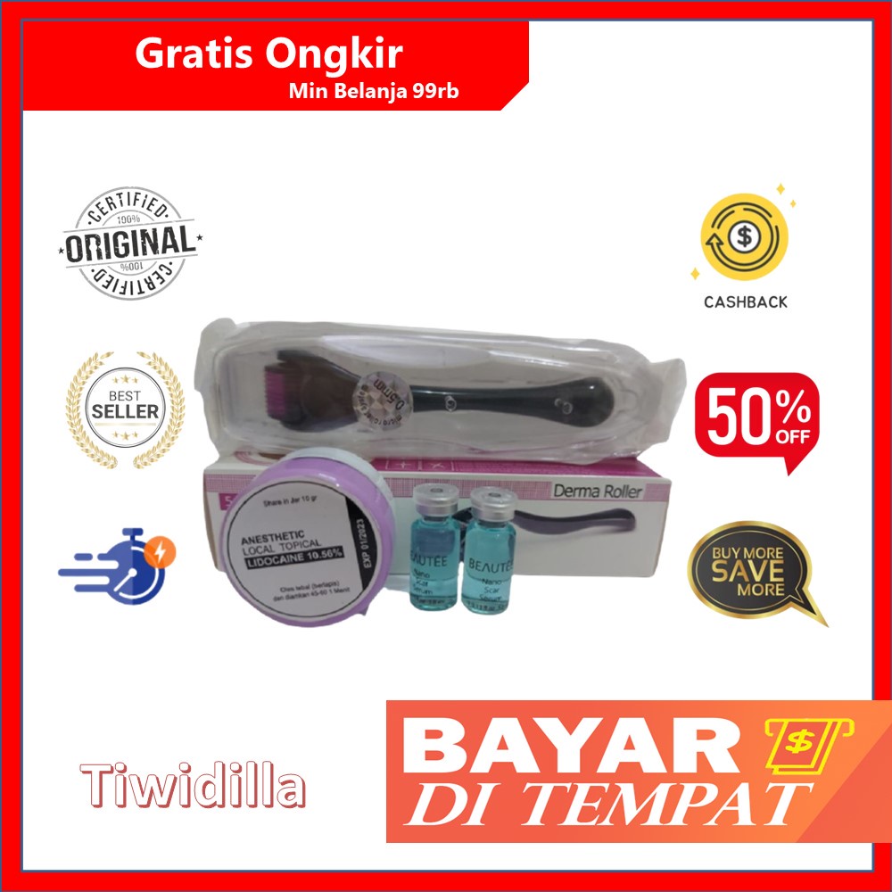 derma roller paket bopeng treatment wajah alat treatment wajah serum dermaroller anastesi cream anes