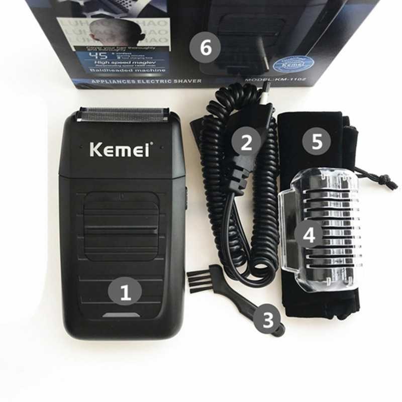 Paling Dicari ! Kemei Alat Cukur Elektrik Rechargeable Cordless Shaver for Men-KM-1102