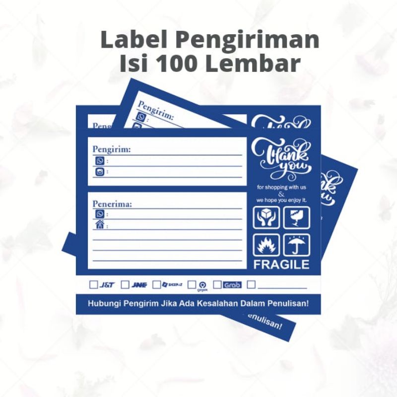 

Label pengiriman olshop