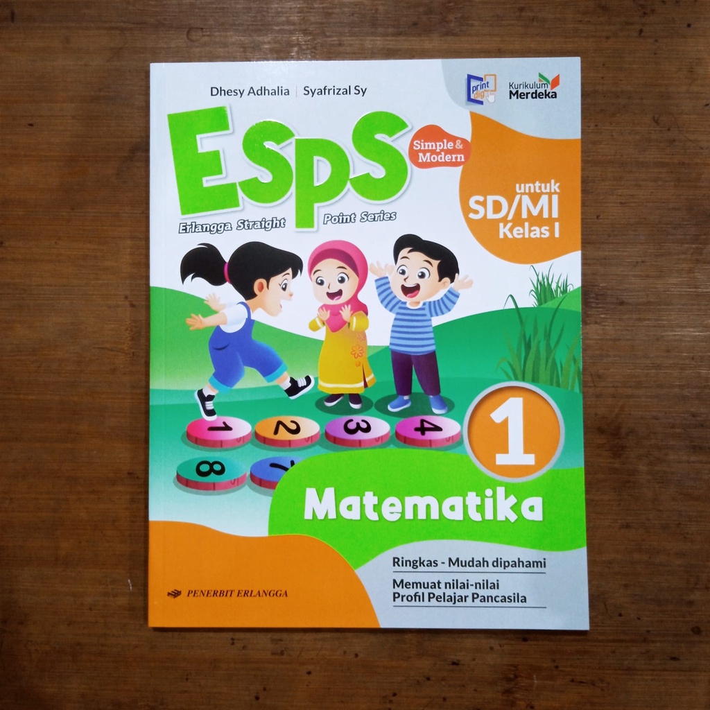 ESPS MATEMATIKA KELAS 1 SD / MI ERLANGGA DHESY ADHALIA KURIKULUM MERDEKA ORIGINAL